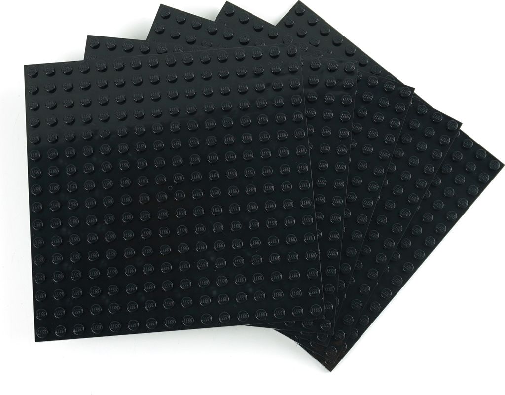 LEGO 16x16 Platten Bauplatten Schwarz Beidseitig bebaubar - 91405 NEU! Menge 5x