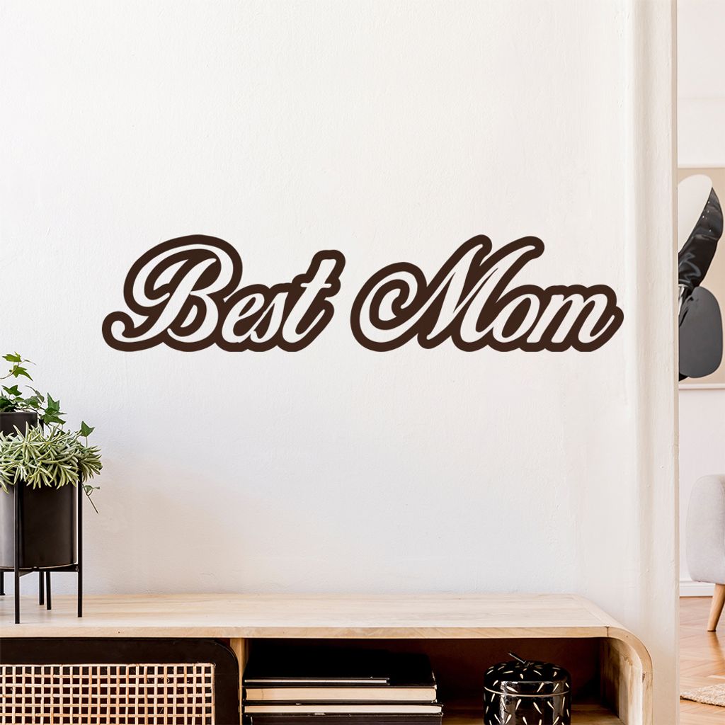 best Mom Mutter Familie Wandtattoo Wandaufkleber Wall Sticker - Dekoration, Küche, Wohnzimmer, Schlafzimmer, Badezimmer
