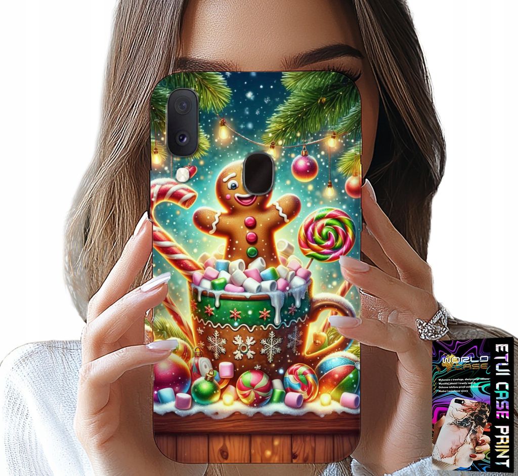 Fall Für Samsung Galaxy A20E - Lebkuchen Weihnachten Designs + Glas