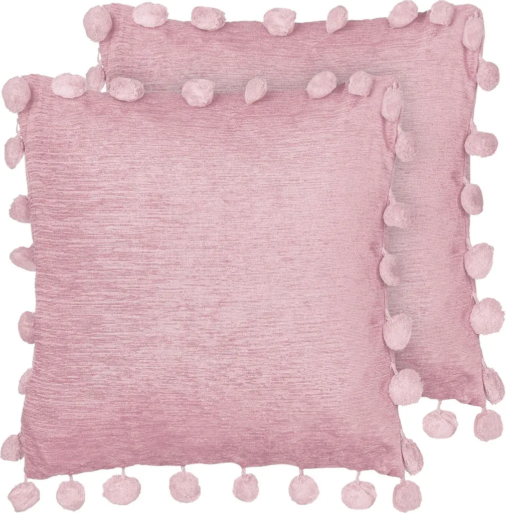 Lot de 2 Oreillers Jasmin Rose 45x45 cm Lumarko pour Décoration Maison