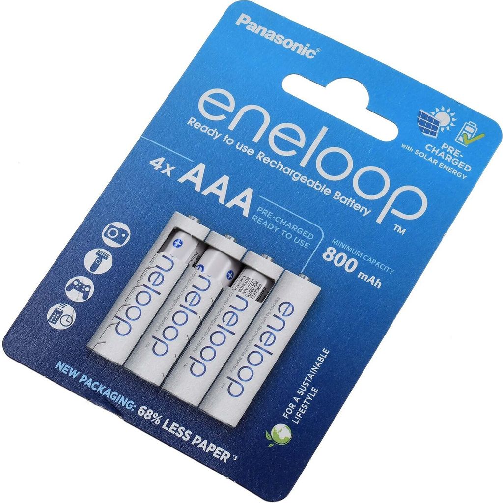 Panasonic eneloop BK-4MCCE/4BE 800mAh NiMH 4er Pack Produktbild 