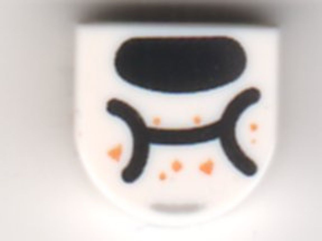 LEGO: 50 Fliesen, Größe 1x1 Noppen, abgerundet, Weiß, Muster 5