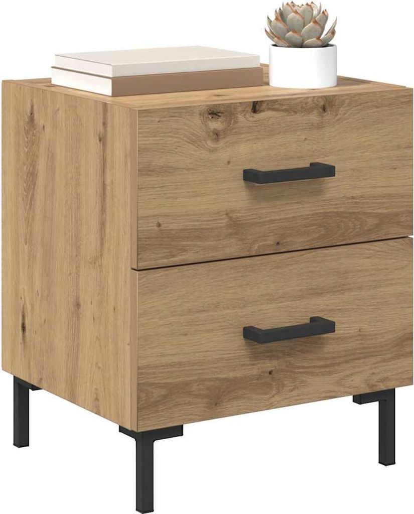 vidaXL Table de nuit Artisan-Chêne 40 x 35 x 47,5 cm Bois Image du produit 