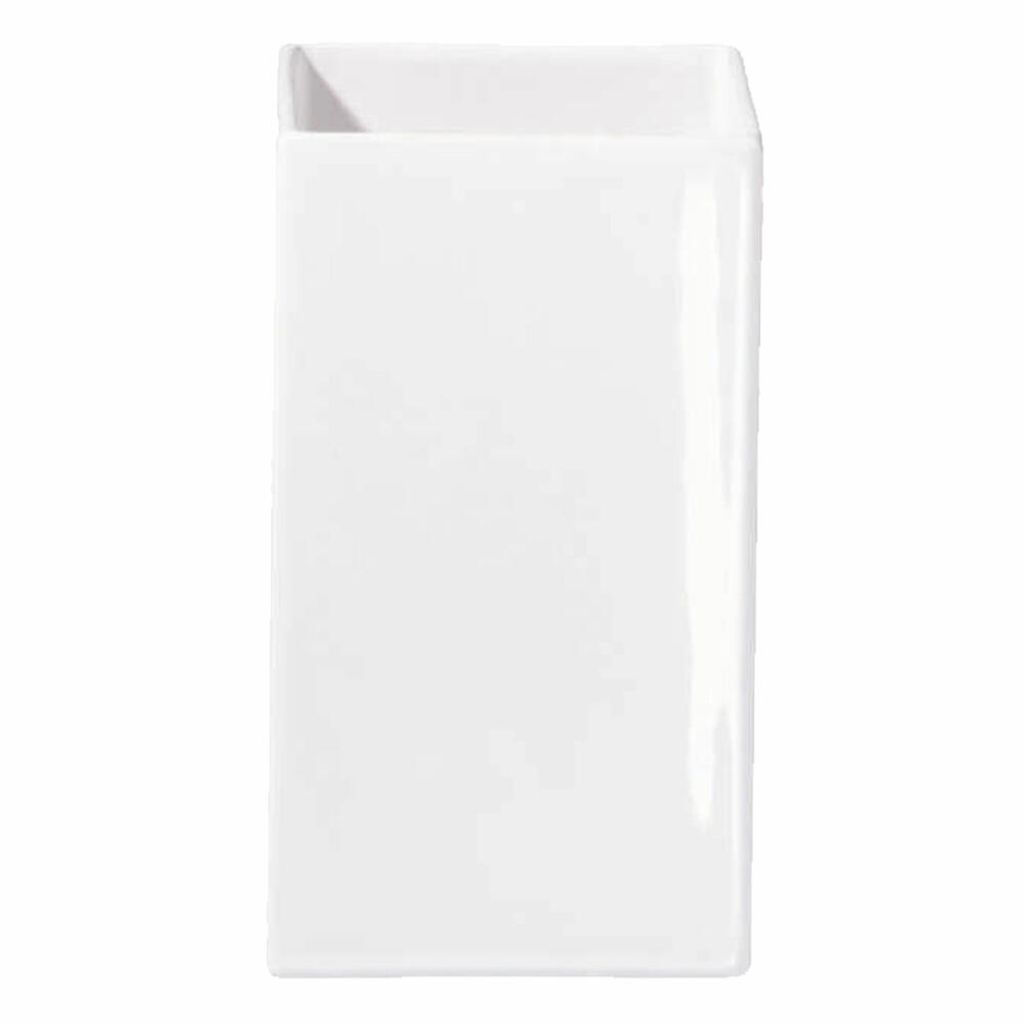 ASA Selection Quadro Vase, Blumenvase, Blumen Dekoration, Keramikvase, Keramik, Weiß, 30 cm, 4605005