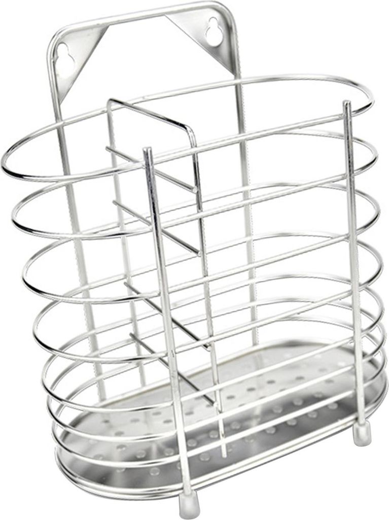 Küchenutensilienhalter Edelstahl Besteck Abtropffläche Arbeitsplatte Utensil Storage Organizer für Essstäbchen Löffel Gabeln