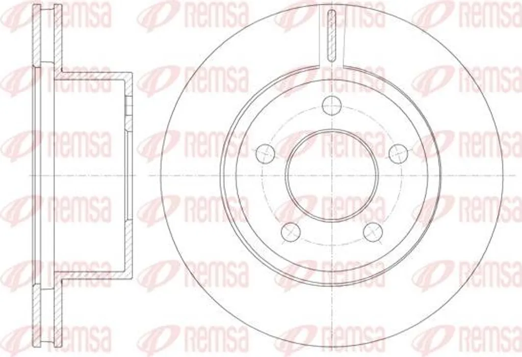 Disque de frein avant ventilé REMSA compatible Jeep Cherokee Wrangler