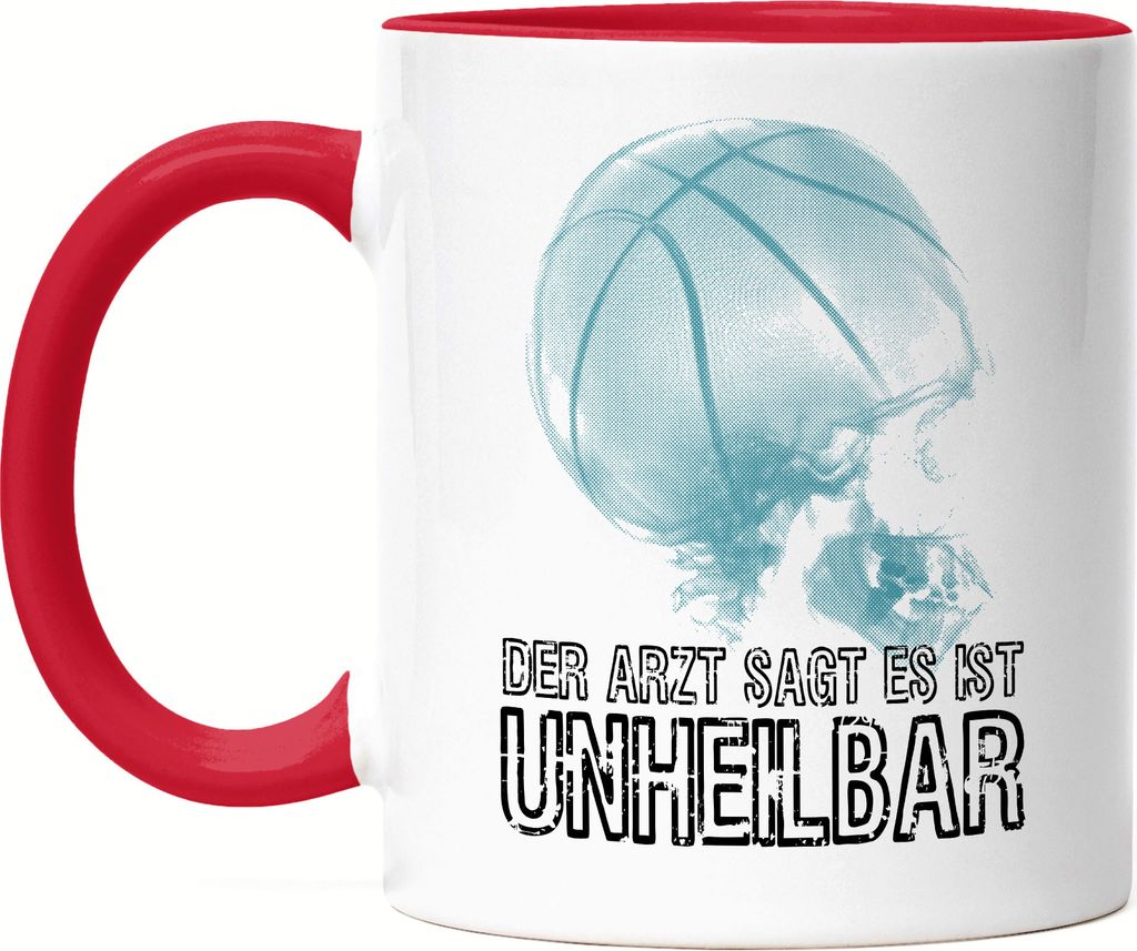 Der Arzt Sagt Es Ist Unheilbar Tasse Rot Mannschaft Basketball Basket Korb Teamsport Ballsport Mannschaftsport