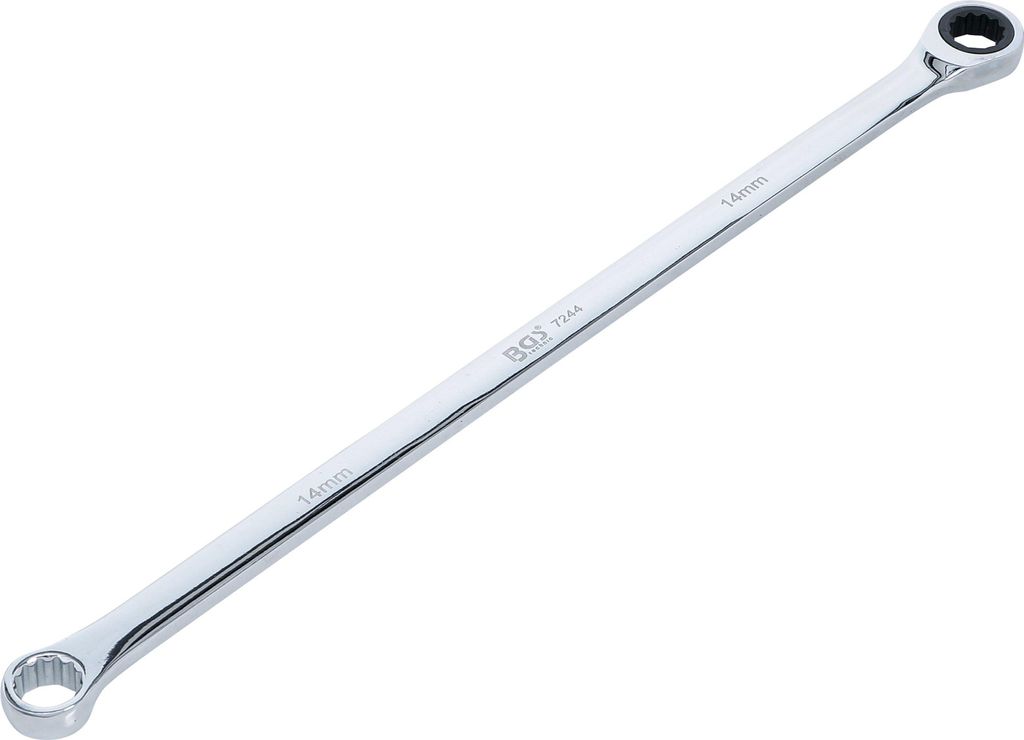 BGS 7244 Ratschenring- und Ringschlüssel, extra la ng, SW 14 mm