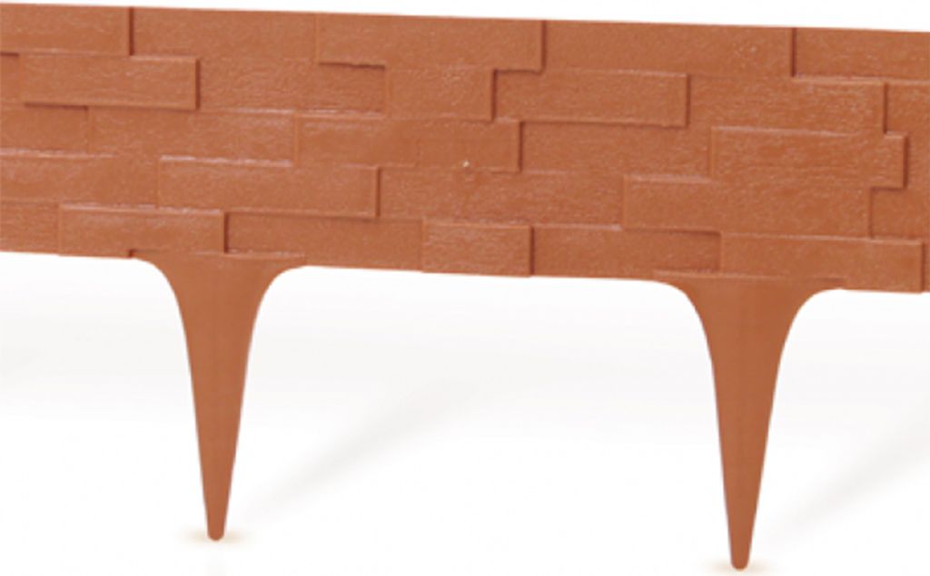 Rasenkante aus Kunststoff Covergarden Stone ( Terrakotta ) 3 Stück Set
