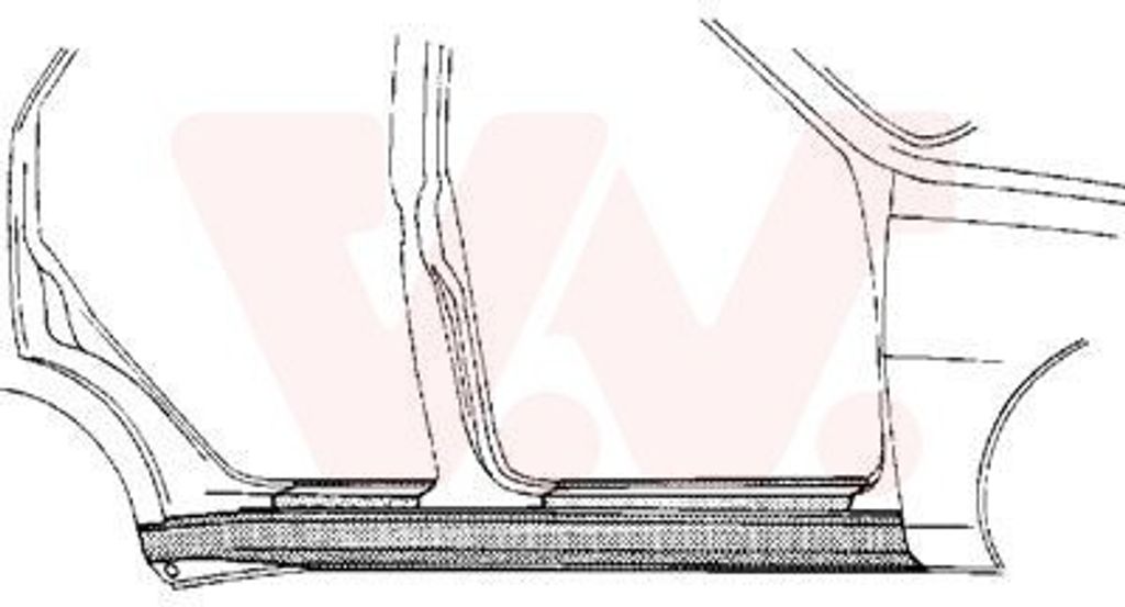 VAN WEZEL 5824104 Schweller Reparaturblech Einstiegblech Rechts für VW POLO (6N2) Polo Schrägheck (6N1)