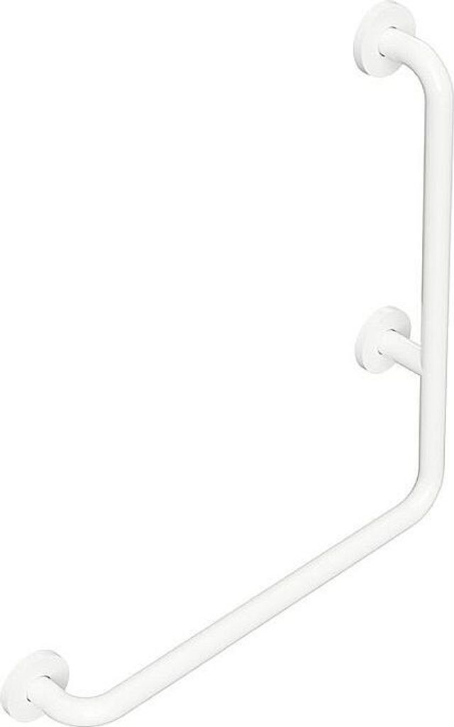 BELP Haltegriff Rechts Eisen Weiß mit Abdeckung 630x680x110 mm, 120 kg Traglast für Bad & WC >> zum Bohren