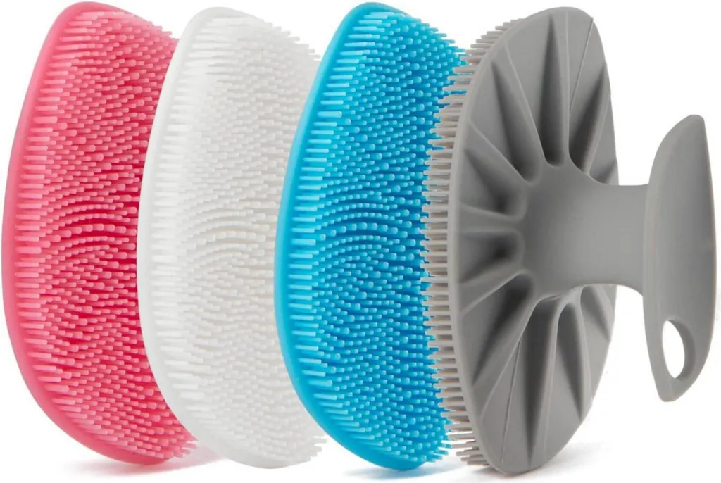 Silicone Nettoyant Visage Exfoliant Masseur - Pack de 4 Couleurs Mix