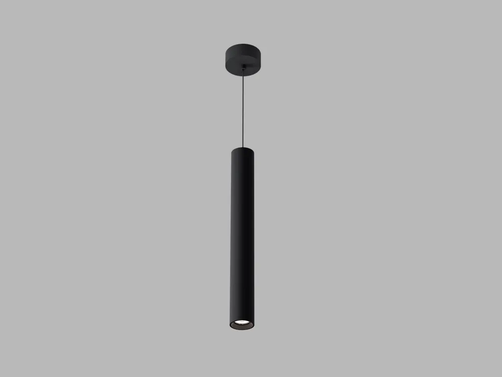 Lustre suspension LED noire cylindrique MIKY Z pour îlot