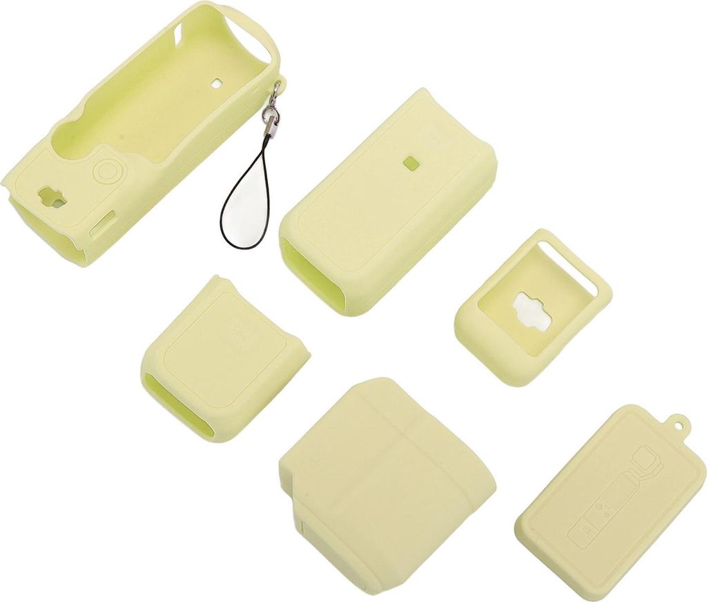 Taschenkamera-Schutzhülle mit Objektiv-Displayschutz, Silikon, kratzfest, staubdicht, stoßfest, rutschfeste Hülle für POCKET 3, Gelb