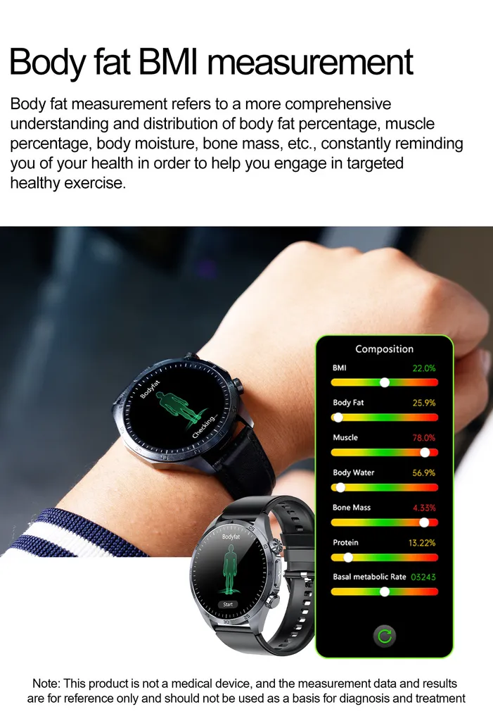 INF Smartwatch Elegante Nero - Salute e Stile al tuo Polso - 6