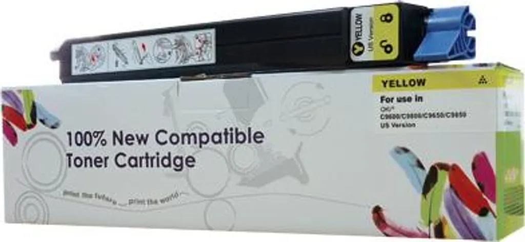 Toner 42918913 Jaune Web pour Imprimante OKI C9600 C9800 Haute Qualité