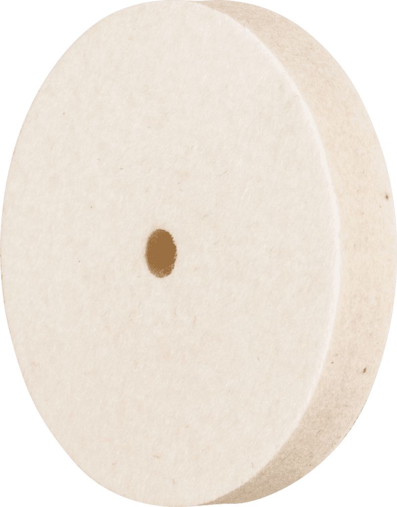 PFERD TOOLS mittelharte Filzscheibe FKSC Ø 60x10mm Bohrung Ø 6 mm für universelle Polierarbeiten