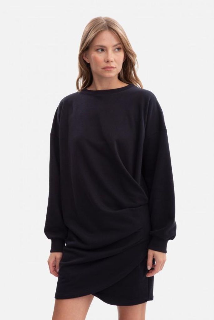 BeWear Sweatshirt-Kleider für Frauen Odi B298 schwarz L/XL