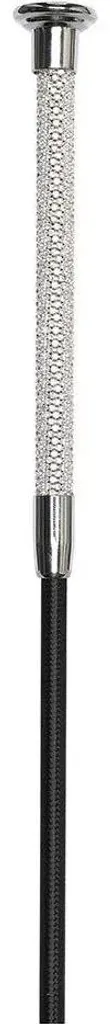 Cravache de dressage 110 cm argent grip antidérapant Stones IR