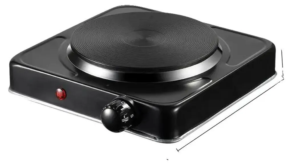 Plaque de cuisson compacte 5 niveaux de réglage avec châssis robuste noir