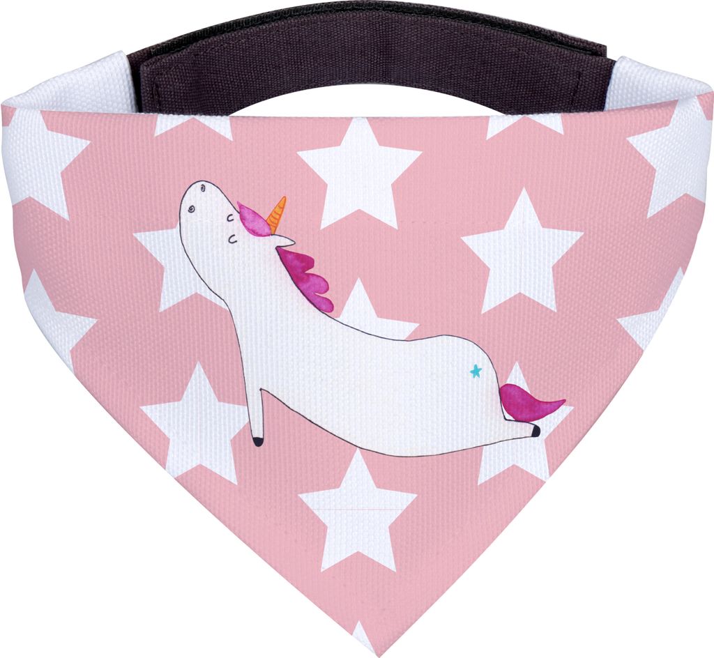 Mr. & Mrs. Panda Hundehalstuch Einhorn Yoga - Rot Pastell - Geschenk, Halstuch Hund, Unicorn, Einhörner, Dreieckstuch, Bandana, Sport, Für Hunde,...