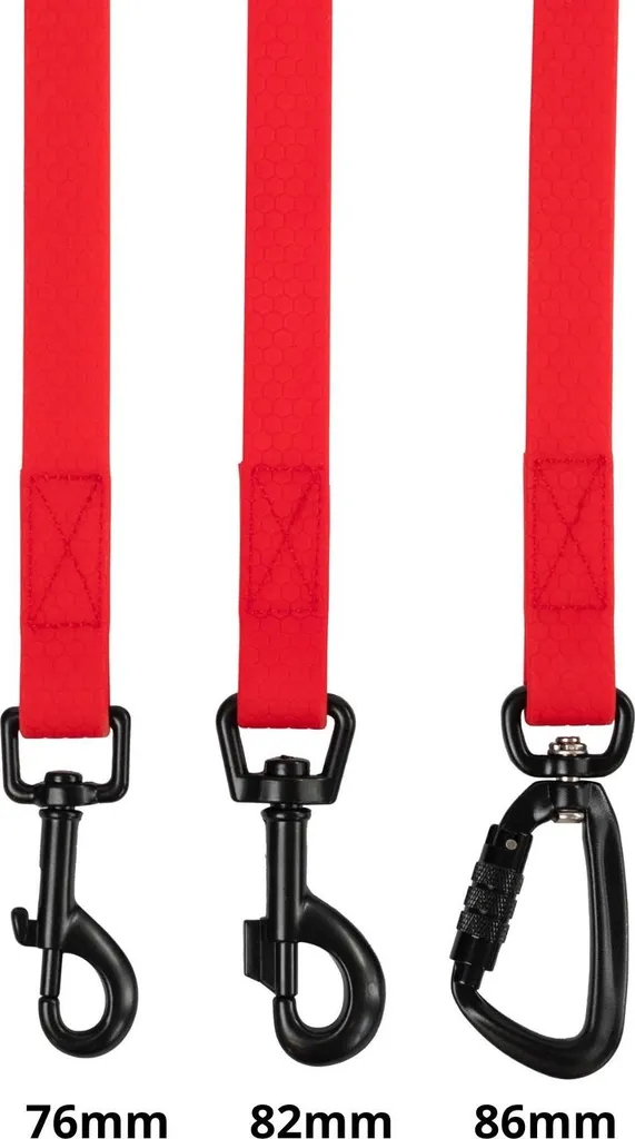 Guinzaglio Impermeabile Rosso 5m con Moschettone Twistlock per Cani Grandi - 5
