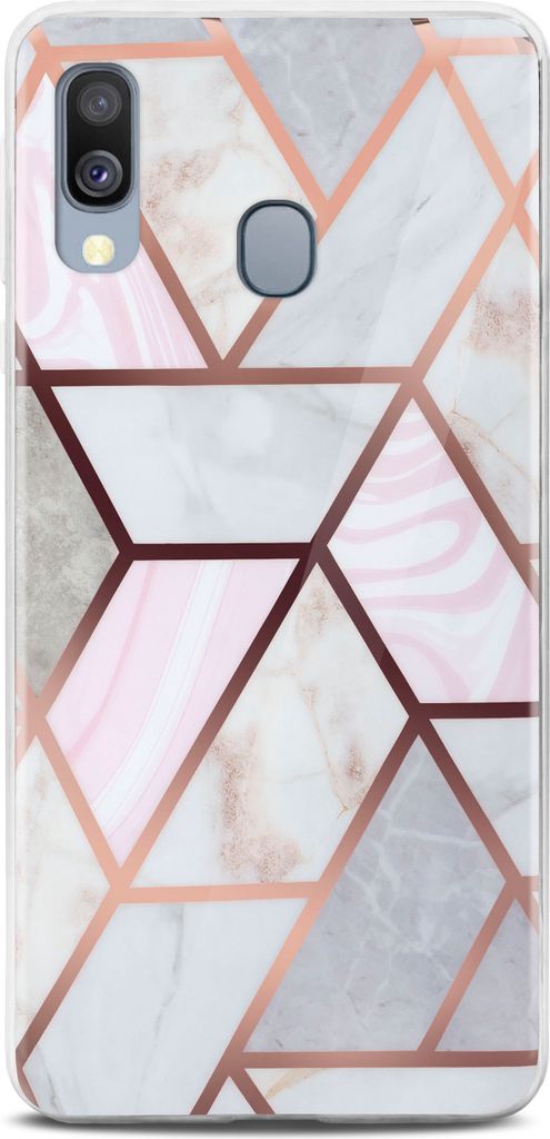 ONEFLOW Sense Case kompatibel mit Samsung Galaxy A40 - Hülle in Marmor Optik, Thrill
