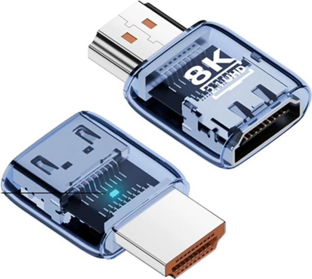 INF 8K UHD HDMI 2.1 Adapter Female zu Male ABS 3er Set für PC Monitor TV Blau
