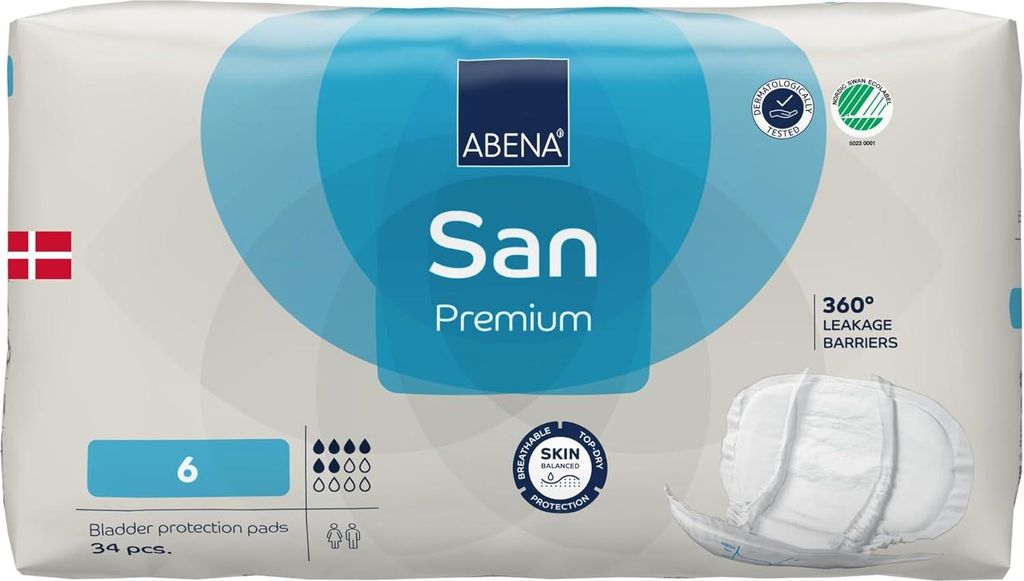 ABENA San 6 Premium Inkontinenzeinlagen 34 Stück für Damen Produktbild 
