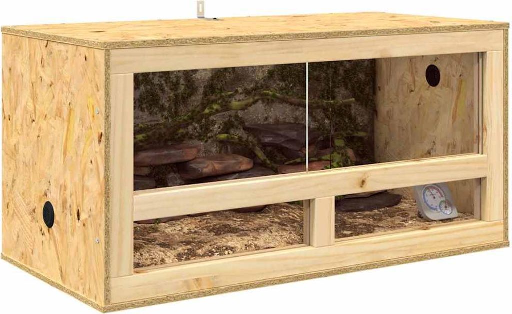 “2026 Modern“ Terrarium Braun 80 x 40 x 40cm OSB - Designermöbel 660119 - Terrarien