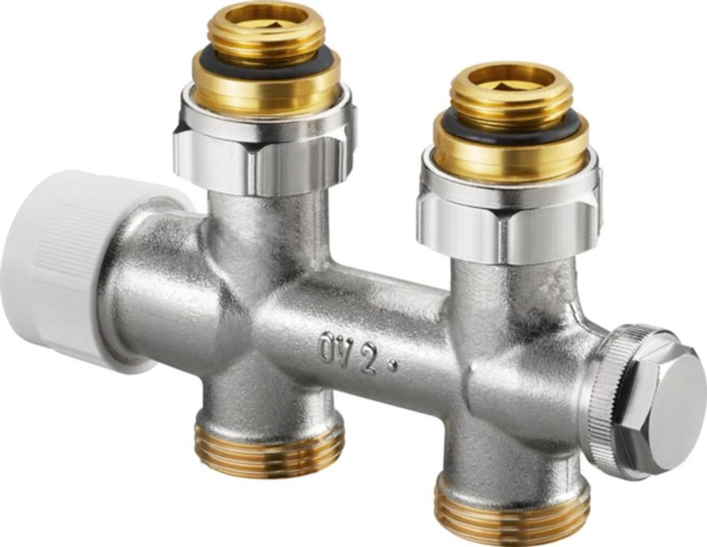 OV Zweirohrarmatur Multiblock T Durchgang, 1/2Z AGx3/4Z AG, Produktbild 