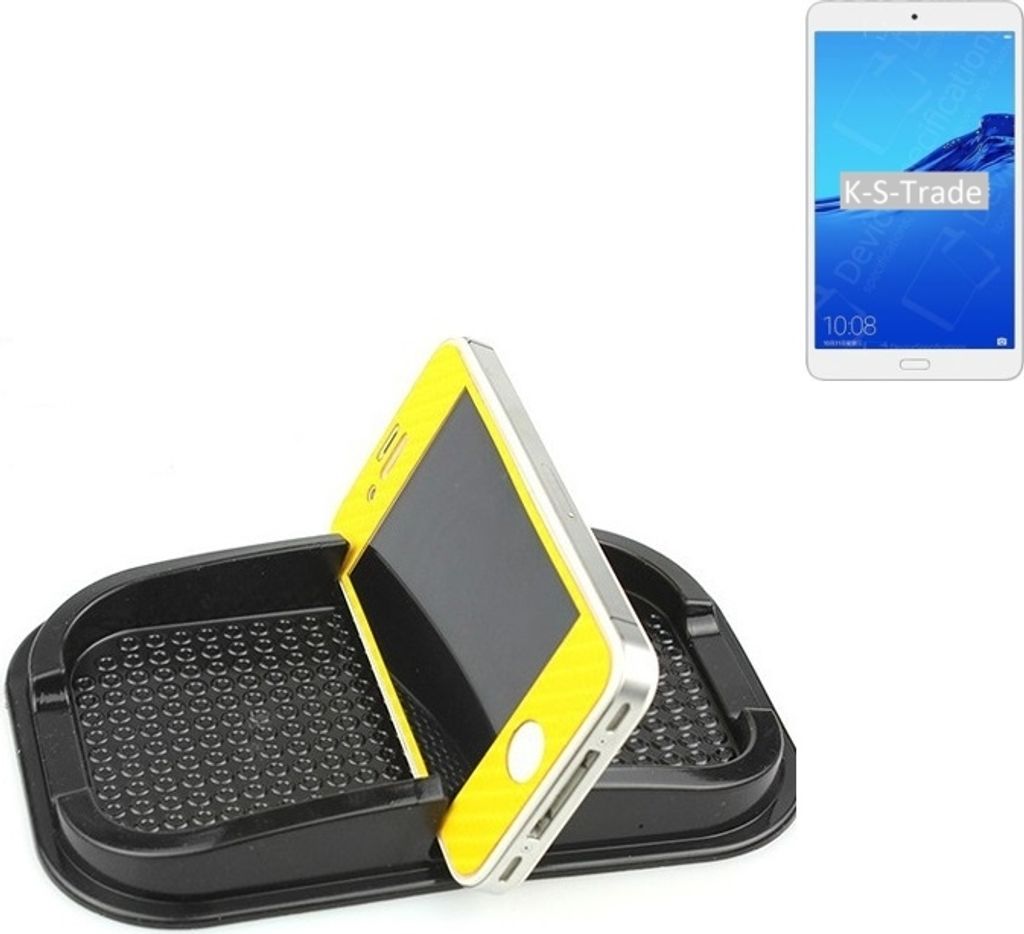 K-S-Trade Auto Anti Rutsch Matte Smartphone-Halter kompatibel mit Huawei Honor WaterPlay 8 Wi-Fi Haft Pad Armaturenbrett Handy-Halterung Silikon