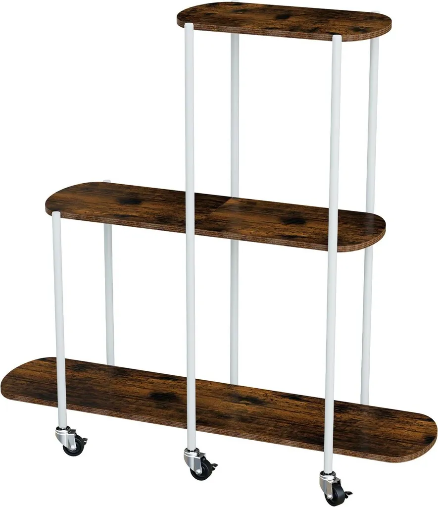 Ripiani Trio Scaffale A Parete Per Piante 3 Livelli - Oro 58x22,5x50cm - Mensola In Metallo Decorativa Per Soggiorno