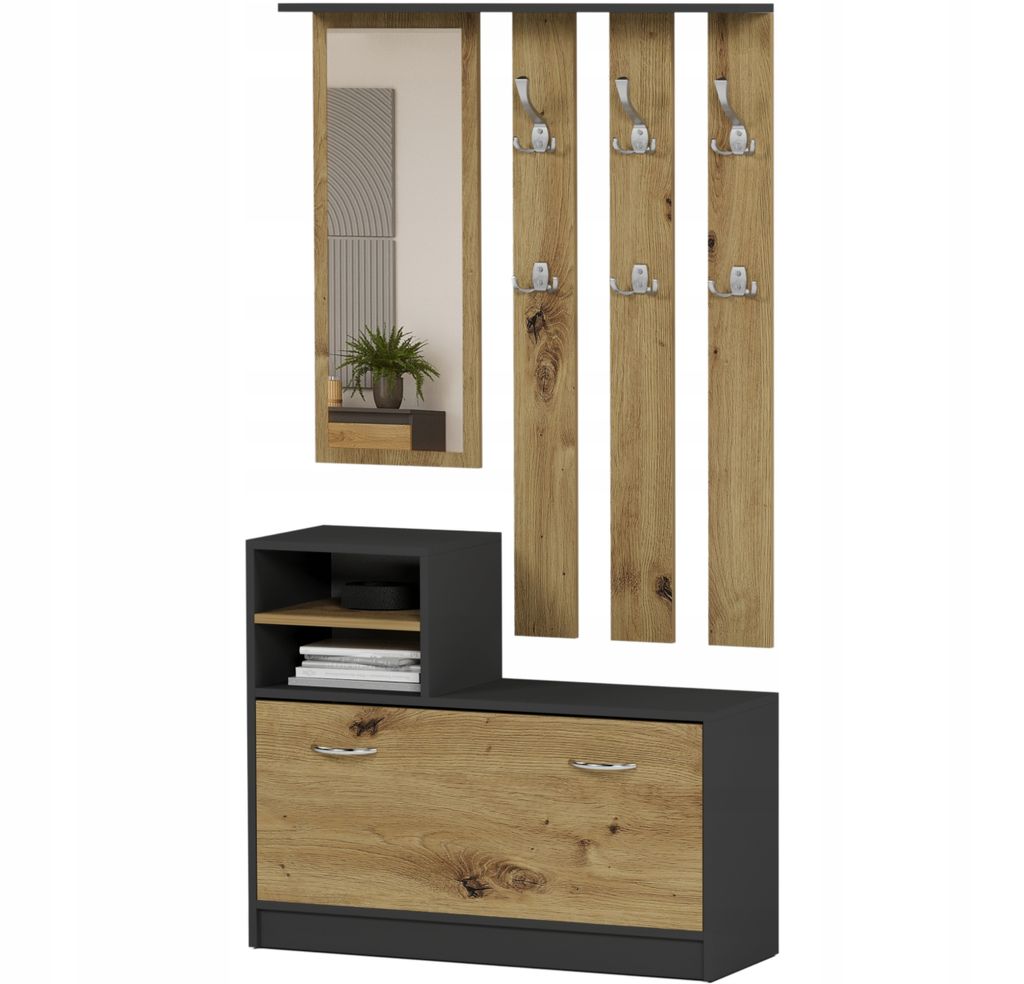 Framire Šatní skříň V-1Framire 90 x 160 x 30 cm antracit Obrázek produktu 