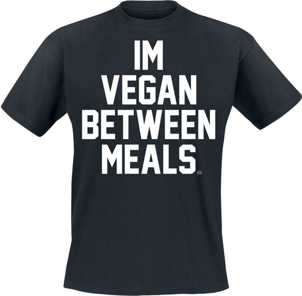 Goodie Two Sleeves T-Shirt Herren I'm Vegan Between Meals schwarz XL