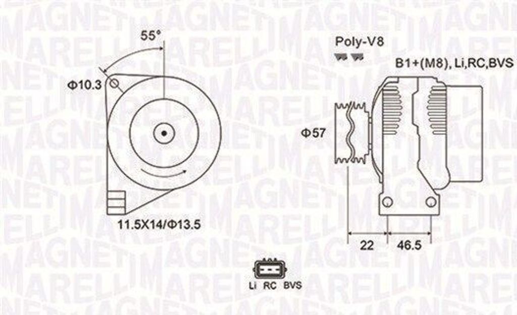 MAGNETI MARELLI 063731958010 Lichtmaschine Generator LiMa 150A 12V für LAND ROVER Discovery IV (L319) Discovery III (L319)