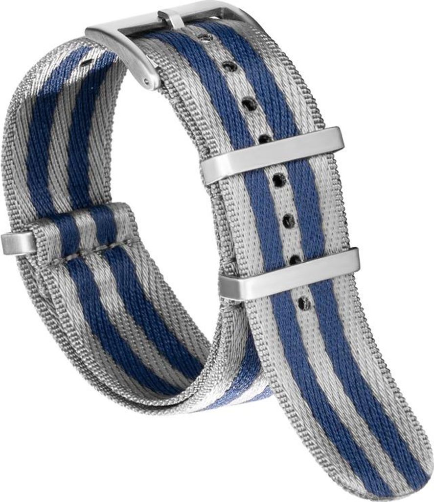 INF Nylon Uhrenarmband für Omega Tissot Mido Seamaster 300, Vintage Stil Grau 18 mm