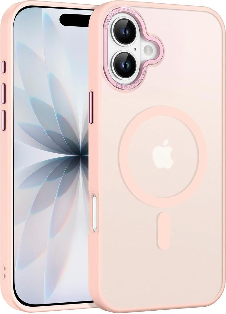 Handyhülle für iPhone 17 Hülle MagSafe kompatibel mit Metall Kamerarahmen Magnet Case TPU Kantenschutz