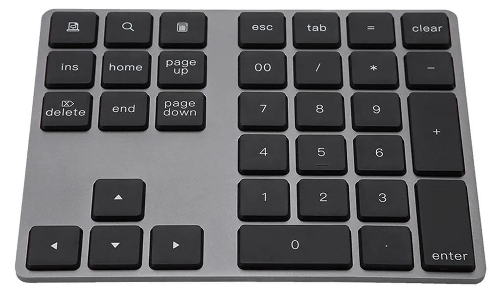 Pavé numérique sans fil Bluetooth noir 34 touches pour Mac et Windows