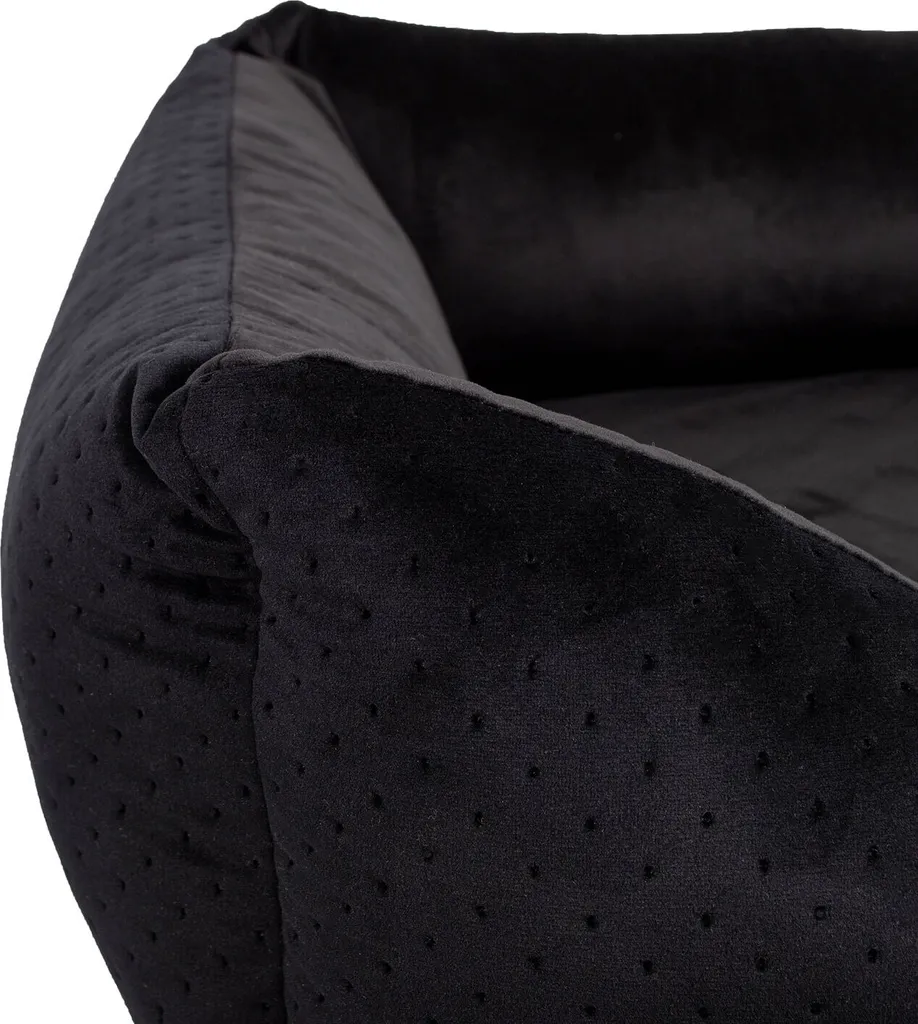 Letto per cani Premium Velvet Black XL - 103x80x24 cm | Divano morbido per cani e gatti - 4
