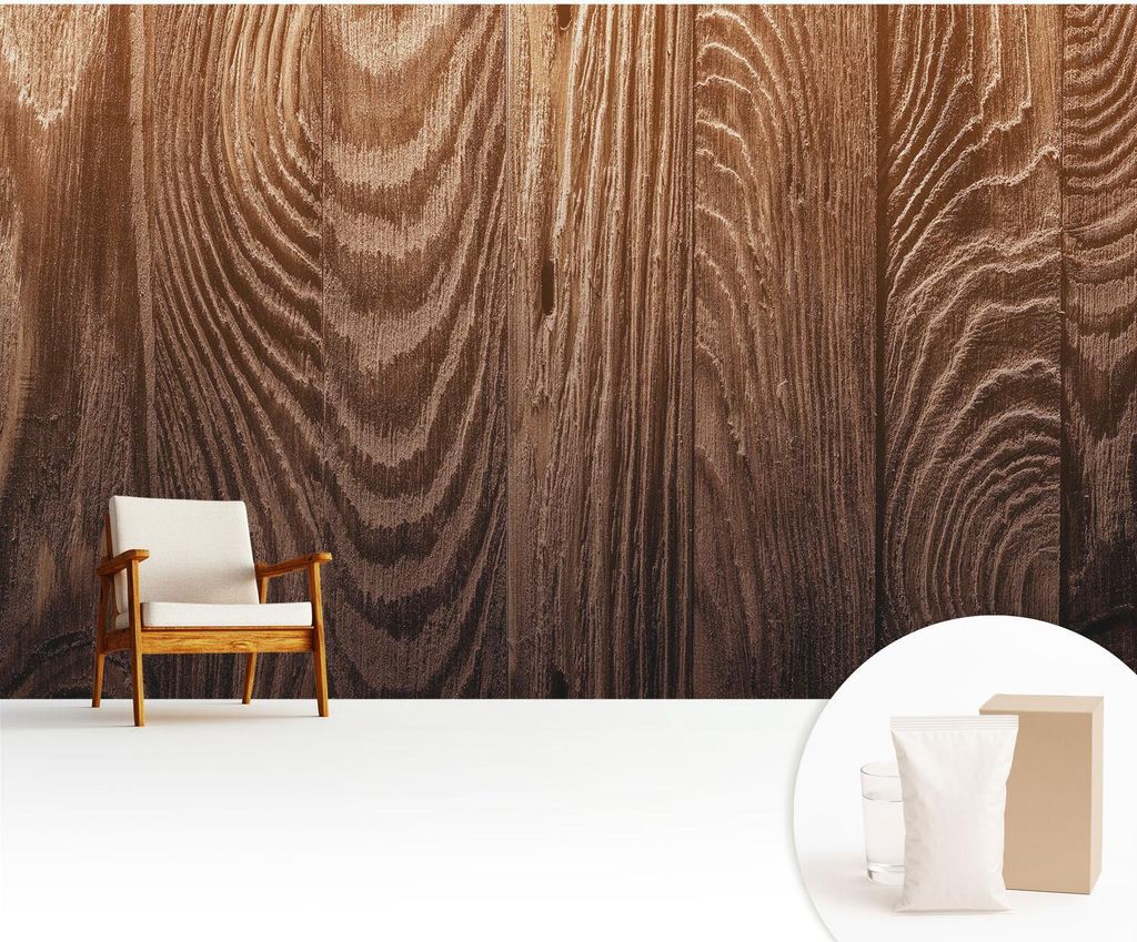Fototapete - 416x254 cm - Tapete - Wandtapete - Wandbilder - Dekofolie - Tapete Folie - Wand - Dekoration - Wohnzimmer - Holzringe