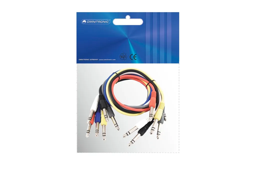 Câble Jack 6,3 stéréo anti-interférence OMNITRONIC 6x0,9m sans bruit - 3