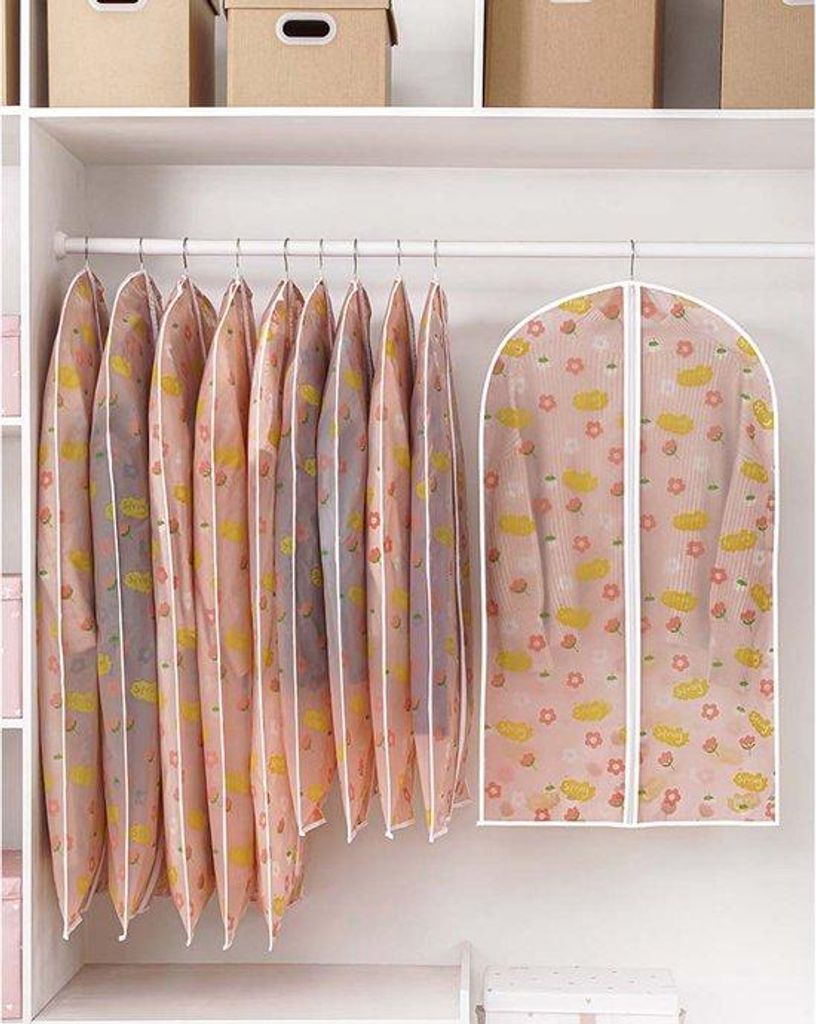 Transp. Opbergtas für Hochzeitstrachten - Dau. Transp. Kledingzak mit Schn. - Durchsichtige Opbergtas - 10 Stk. - Stoffdichte, waschbare Tasche
