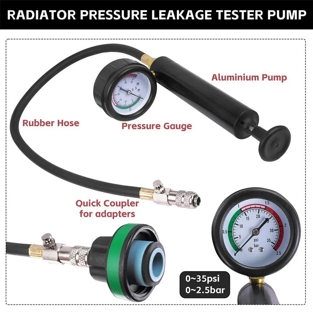 Testeur de fuite radiateur type à vide pour circuit de refroidissement - 3
