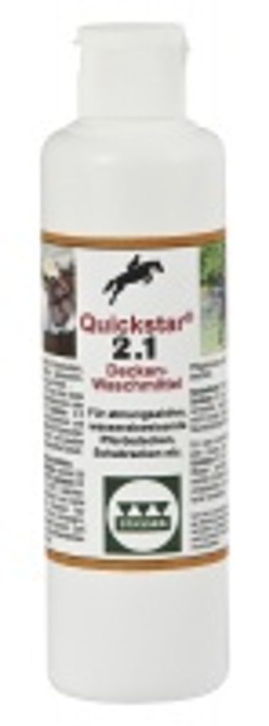 QUICKSTAR 2.1 Premium-Waschmittel für atmungsaktive Pferdedecken, Schabracken etc. - Originalflasche