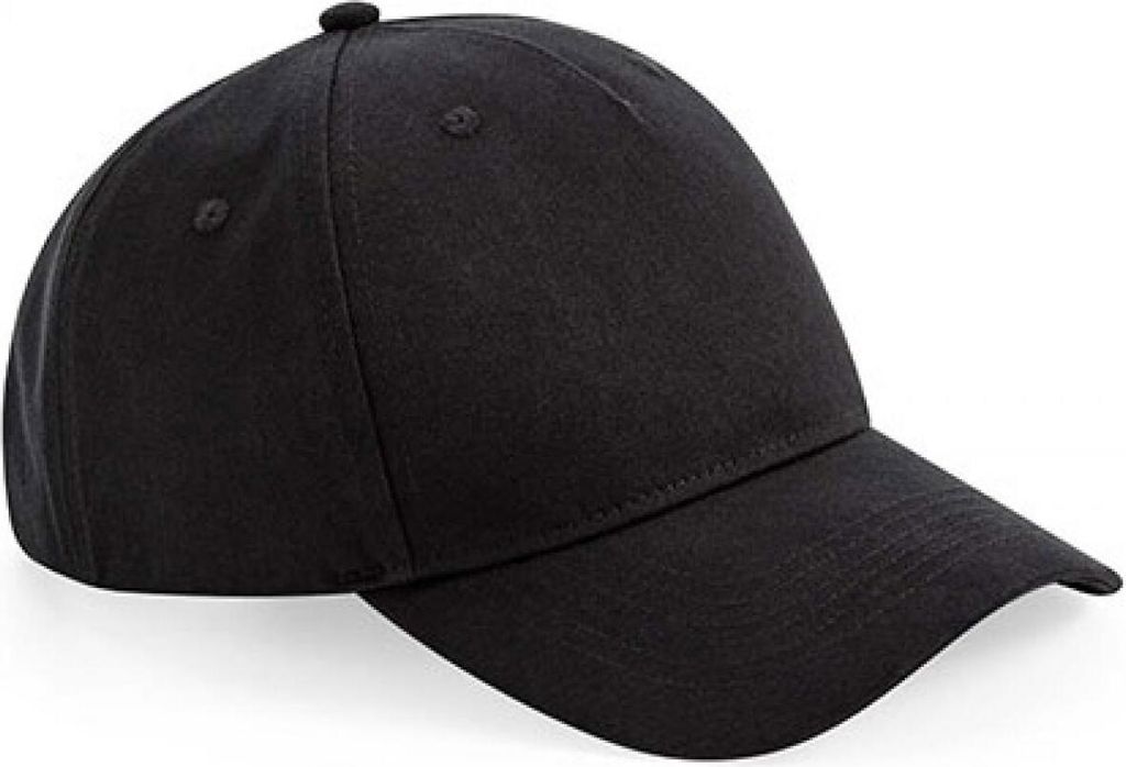 Beechfield B62N | Organic Baumwolle 5 Panel Cap Bio Baumwolle - Farbe: Black - Größe: One Size