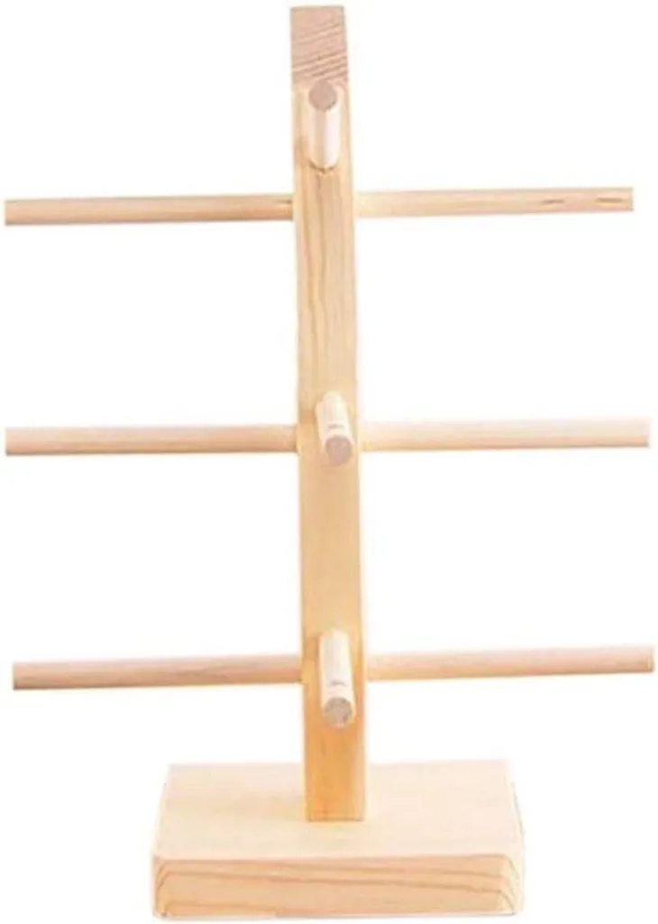 Support à lunettes de soleil en bois naturel - Rangement 3 montures chic
