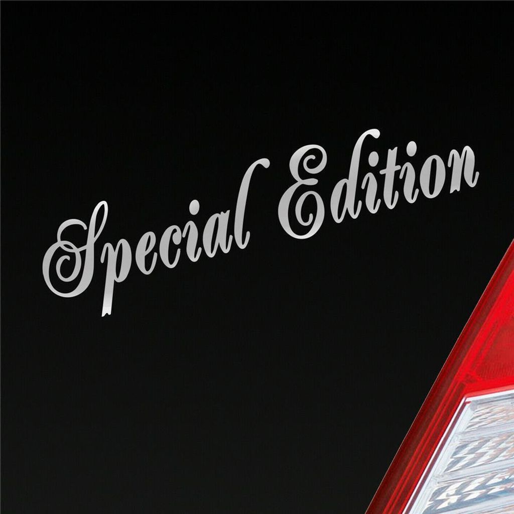 Auto Aufkleber Special Edition Car Tuning Motorrad 15x4 cm Silber Sticker Heckscheibenaufkleber