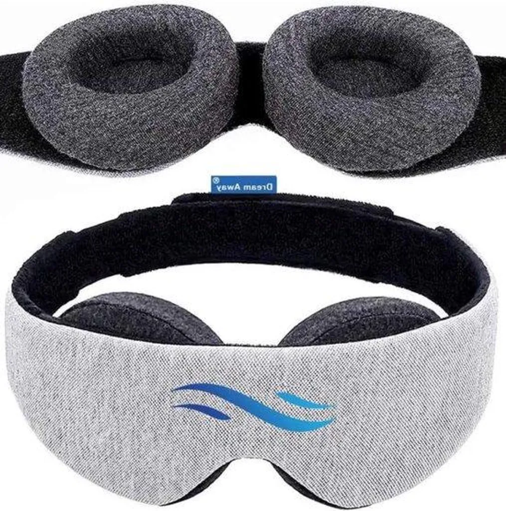 Masque de sommeil noir 100% opaque ajustable - Confort occultant total