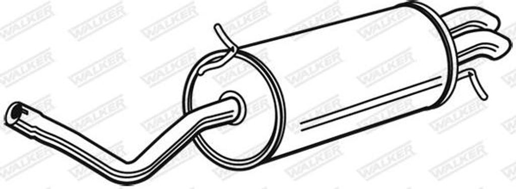 WALKER 71332 Endschalldämpfer OE 6Q6253609AP kompatibel mit Polo 9N, Fabia, Ibiza